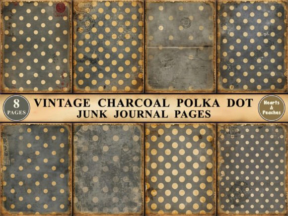 Download Vintage Charcoal Polka Dot Paper Pack - Vintage Collection
