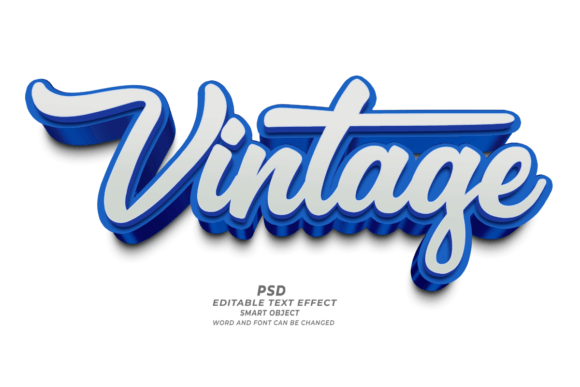 Download Vintage PSD 3D Editable Text Effect - Vintage Collection