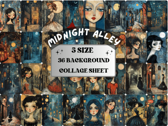 Download Midnight Alley Collage Ephemera Paper - Premium Resources