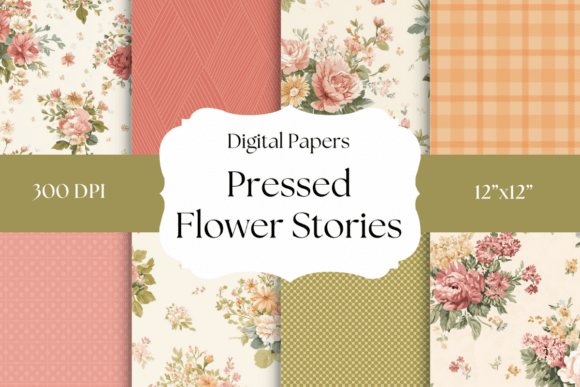 Download Pressed Flower Vintage Floral Backgrounds - Vintage Collection