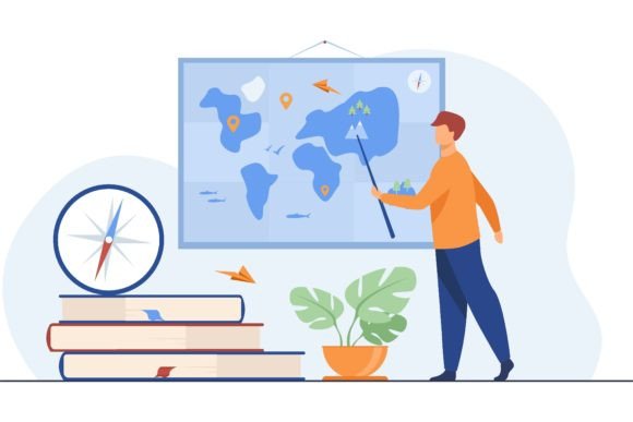 Download Geography Teacher in Class. Speaker Pres - Premium Resources