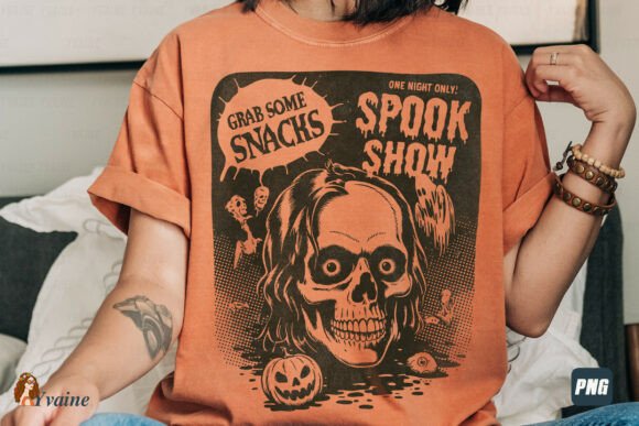 Download Vintage Halloween Spook Show Poster PNG - Vintage Collection