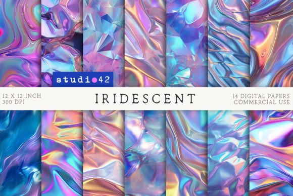 Download Holographic Digital Paper, Iridescent - Holo Collection