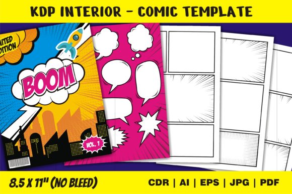 Download KDP Interior Comic Creative Template - Creative Collection