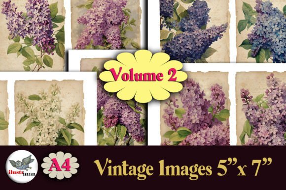 Download Lilac Vintage Floral Prints Vol.2 - Vintage Collection