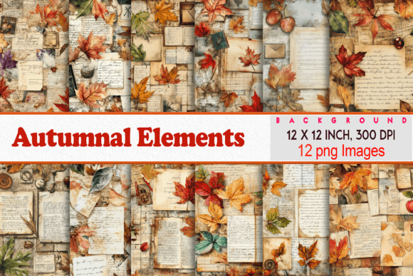 Download Vintage Autumnal Elements Junk Journal - Vintage Collection