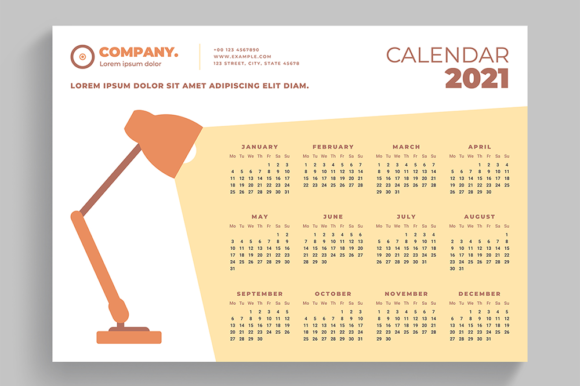 Download Calendar 2021 Creative Template - Creative Collection