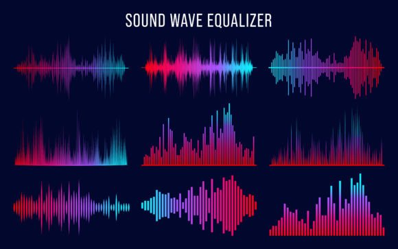 Download Sound Waves Music Interface Elements - Sound waves Collection